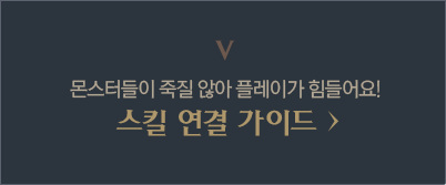 4. 몬스터들이 죽질 않아 플레이가 힘들어요! 스킬 연결 가이드